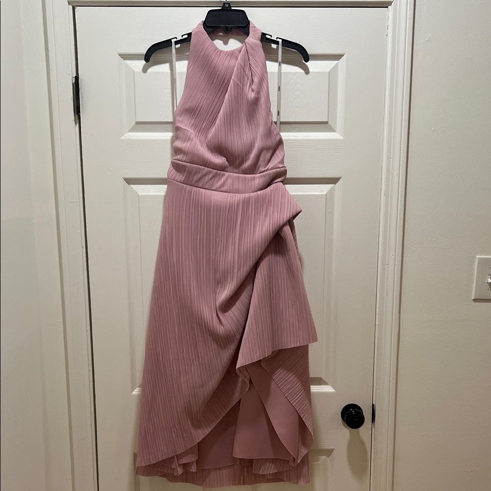 ASOS Asymmetric Pink Halter Dress